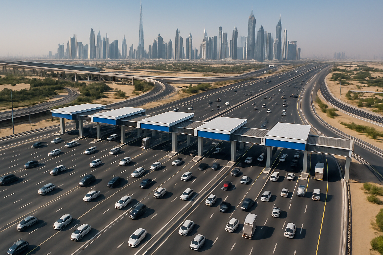 Efficient toll road system in Dubai