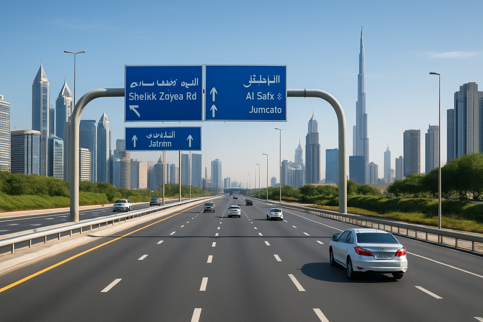 Safe and well-maintained Dubai roads
